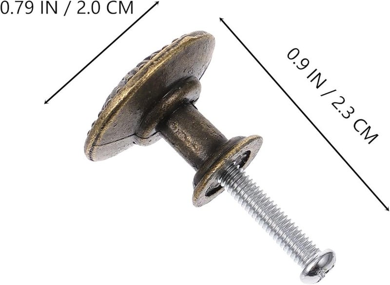 Vintage Zinc Alloy Cabinet Knobs Bronze Drawer Pull Handles 4pcs Furniture Hardware - Image 2